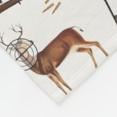 Hunting Wildlife Outdoorsman Pattern Fleece Deken (Hoek)