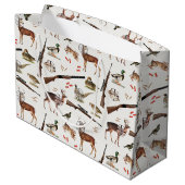 Hunting Wildlife Outdoorsman Pattern Groot Cadeauzakje (Achterkant Gekanteld)