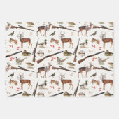 Hunting Wildlife Outdoorsman Pattern Inpakpapier Vel (Voorkant)