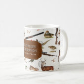 Hunting Wildlife Outdoorsman Pattern Koffiemok (Voorkant rechts)