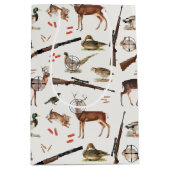 Hunting Wildlife Outdoorsman Pattern Medium Cadeauzakje (Voorkant)