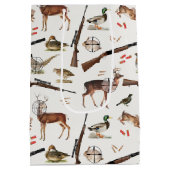 Hunting Wildlife Outdoorsman Pattern Medium Cadeauzakje (Achterkant)