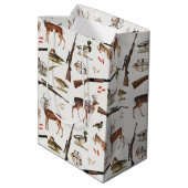 Hunting Wildlife Outdoorsman Pattern Medium Cadeauzakje (Achterkant Gekanteld)