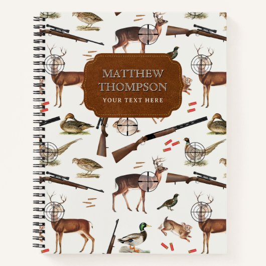 Hunting Wildlife Outdoorsman Pattern Notitieboek (Voorkant)