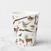 Hunting Wildlife Outdoorsman Pattern Papieren Bekers (Achterkant)