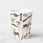 Hunting Wildlife Outdoorsman Pattern Papieren Bekers (Links)
