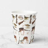 Hunting Wildlife Outdoorsman Pattern Papieren Bekers (Rechts)