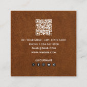 Hunting Wildlife Outdoorsman QR Code Social Media Vierkante Visitekaartje (Achterkant)