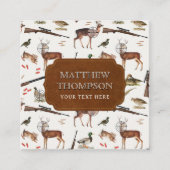 Hunting Wildlife Outdoorsman QR Code Social Media Vierkante Visitekaartje (Voorkant)