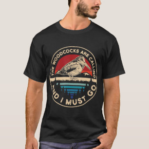 Hunting Woodcock vogel- Retro grappige telefoon be T-shirt