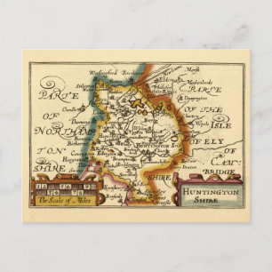 Huntingdonshire County Engeland Oude antiquarische Briefkaart