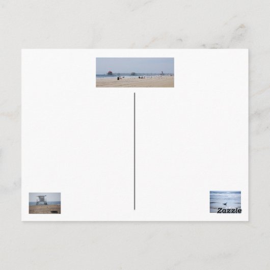 Huntington Beach Briefkaart (Achterkant)