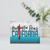 Huntington Beach Briefkaart California Surfboard (Staand voorkant)