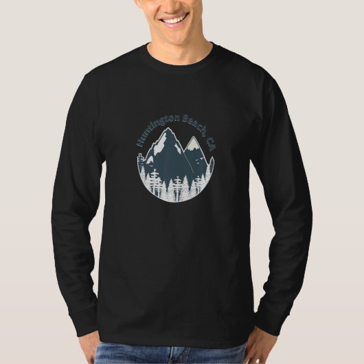 Huntington Beach Ca Mountains Hiking Climp T-shirt (Voorkant)
