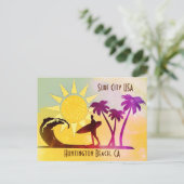 Huntington Beach CA Surf City USA Briefkaart (Staand voorkant)