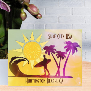 Huntington Beach CA Surf City USA Briefkaart