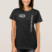 Huntington Beach California 714 Area Code  T-shirt (Voorkant)