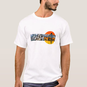 Huntington Beach California Big Letter met Sun T-shirt