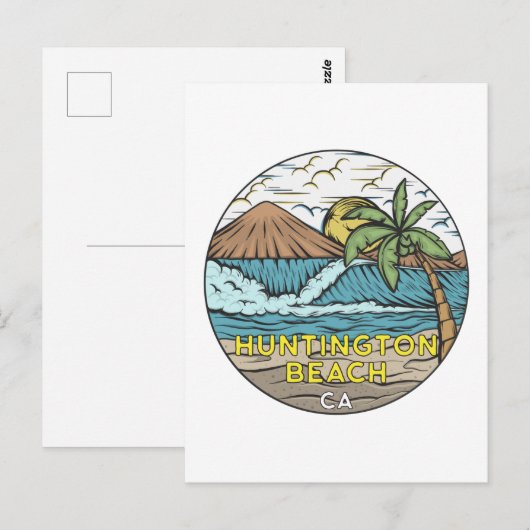 Huntington Beach California  Briefkaart (Voorkant / Achterkant)