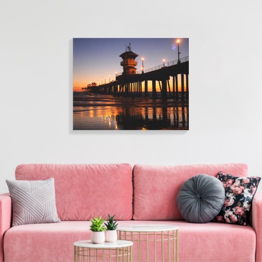 Huntington Beach California Canvas Afdruk (Insitu (Woonkamer))