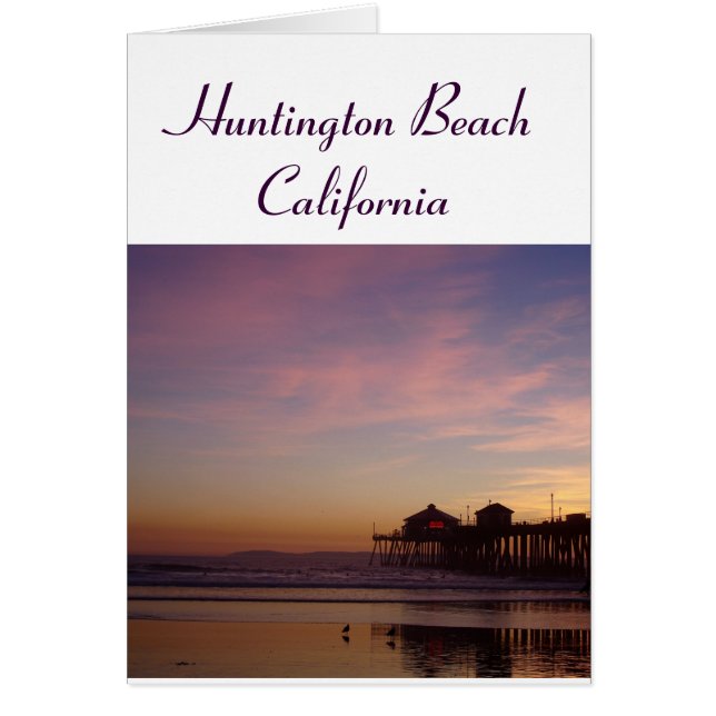 Huntington Beach California Kaart (Voorkant)