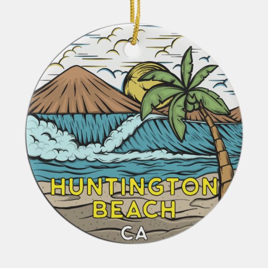 Huntington Beach California  Keramisch Ornament (Voorkant)