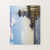 Huntington Beach California, kerstgroeten Legpuzzel (Verticaal)