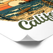 Huntington Beach California Los Angeles Surfer Vin Poster (Hoek)