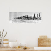 Huntington Beach California olie Derricks 1926 Poster (Keuken)