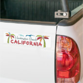Huntington Beach California palms Bumpersticker (Op Truck)