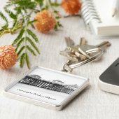 Huntington Beach , California Pier Sleutelhanger (Zijkant)