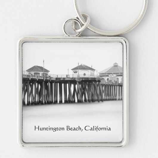 Huntington Beach , California Pier Sleutelhanger (Voorkant)