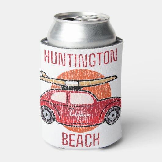 Huntington Beach California Retro Surf Blikjeskoeler (Blikje Voorkant)