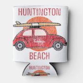 Huntington Beach California Retro Surf Blikjeskoeler (Voorkant)
