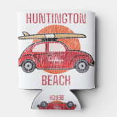 Huntington Beach California Retro Surf Blikjeskoeler (Achterkant)