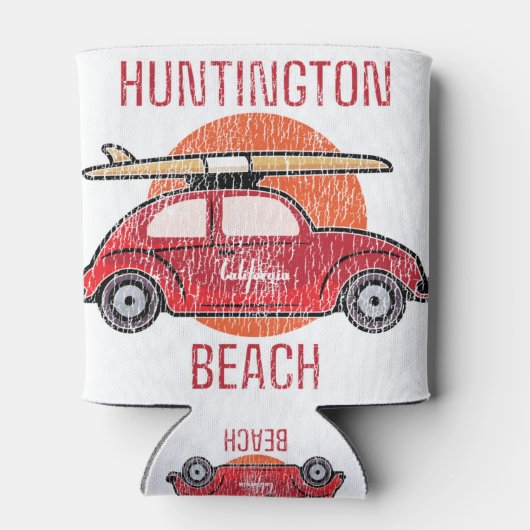 Huntington Beach California Retro Surf Blikjeskoeler (Achterkant)