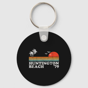 Huntington Beach California Retro Surfing Sleutelhanger