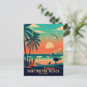 Huntington Beach California Sunset Souvenirs jaren Briefkaart (Staand voorkant)