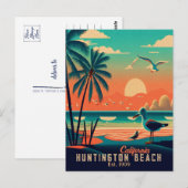 Huntington Beach California Sunset Souvenirs jaren Briefkaart (Voorkant / Achterkant)