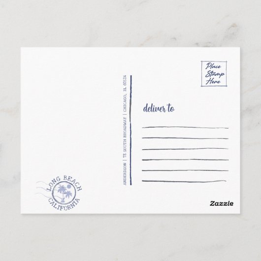 Huntington Beach California Sunset Souvenirs jaren Briefkaart (Achterkant)