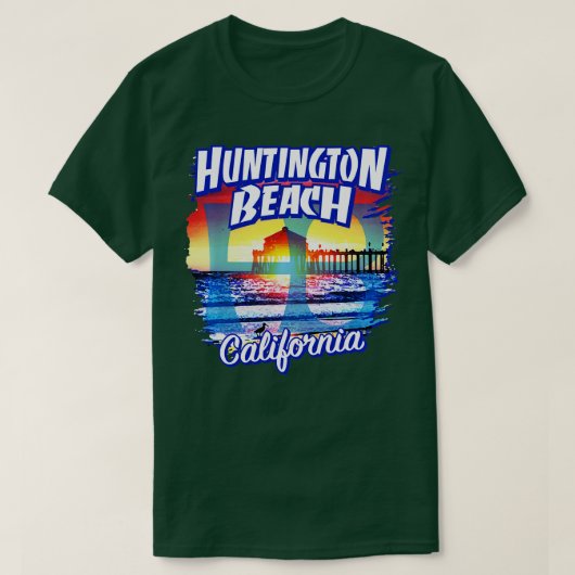 Huntington Beach California Surf City CA sunset by T-shirt (Design voorkant)