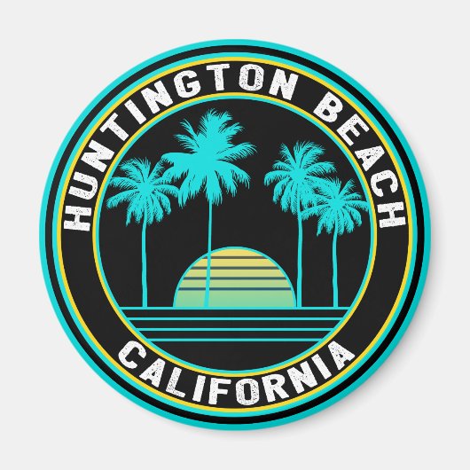 Huntington Beach California Surf Surfing Magneet (Voorkant)