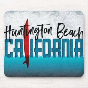 Huntington Beach California Surfboard Surfing Muismat