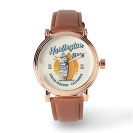 Huntington Beach California Surfer Paradise Horloge