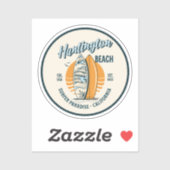 Huntington Beach California Surfer Paradise Sticker (Vel)