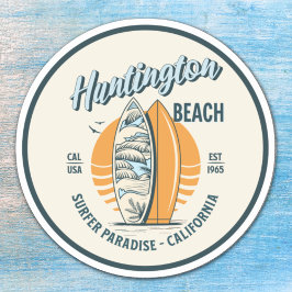 Huntington Beach California Surfer Paradise Sticker
