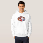 Huntington Beach California surfer wave hoodie (Voorkant volledig)