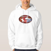 Huntington Beach California surfer wave hoodie (Voorkant)