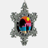 Huntington Beach California Surfing Surf Tin Sneeuwvlok Ornament (Links)
