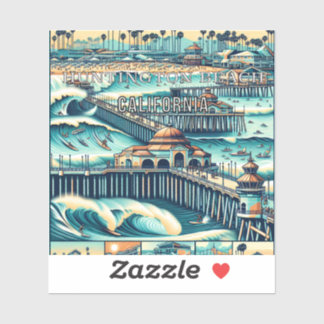 Huntington Beach Californië 3 inch Vinyl Sticker